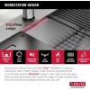 imageDelta Rivet 27 Inch Black Stainless Steel Undermount 16 Gauge Workstation Kitchen Sink Single Bowl in PVD Gunmetal Finish with WorkFlow Ledge and Accessories 95B903127SGSStainless Steel