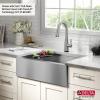 imageDelta Rivet 27 Inch Black Stainless Steel Undermount 16 Gauge Workstation Kitchen Sink Single Bowl in PVD Gunmetal Finish with WorkFlow Ledge and Accessories 95B903127SGSStainless Steel