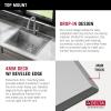 imageDelta Rivet 27 Inch Black Stainless Steel Undermount 16 Gauge Workstation Kitchen Sink Single Bowl in PVD Gunmetal Finish with WorkFlow Ledge and Accessories 95B903127SGSStainless Steel