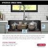 imageDelta Rivet 27 Inch Black Stainless Steel Undermount 16 Gauge Workstation Kitchen Sink Single Bowl in PVD Gunmetal Finish with WorkFlow Ledge and Accessories 95B903127SGSGunmetal