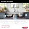 imageDelta Rivet 27 Inch Black Stainless Steel Undermount 16 Gauge Workstation Kitchen Sink Single Bowl in PVD Gunmetal Finish with WorkFlow Ledge and Accessories 95B903127SGSStainless Steel