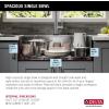 imageDelta Rivet 27 Inch Black Stainless Steel Undermount 16 Gauge Workstation Kitchen Sink Single Bowl in PVD Gunmetal Finish with WorkFlow Ledge and Accessories 95B903127SGSStainless Steel