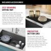 imageDelta Rivet 27 Inch Black Stainless Steel Undermount 16 Gauge Workstation Kitchen Sink Single Bowl in PVD Gunmetal Finish with WorkFlow Ledge and Accessories 95B903127SGSGunmetal