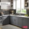 imageDelta Rivet 27 Inch Black Stainless Steel Undermount 16 Gauge Workstation Kitchen Sink Single Bowl in PVD Gunmetal Finish with WorkFlow Ledge and Accessories 95B903127SGSStainless Steel