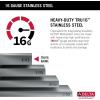 imageDelta Rivet 27 Inch Black Stainless Steel Undermount 16 Gauge Workstation Kitchen Sink Single Bowl in PVD Gunmetal Finish with WorkFlow Ledge and Accessories 95B903127SGSStainless Steel