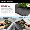 imageDelta Rivet 27 Inch Black Stainless Steel Undermount 16 Gauge Workstation Kitchen Sink Single Bowl in PVD Gunmetal Finish with WorkFlow Ledge and Accessories 95B903127SGSStainless Steel