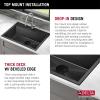 imageDelta Rivet 27 Inch Black Stainless Steel Undermount 16 Gauge Workstation Kitchen Sink Single Bowl in PVD Gunmetal Finish with WorkFlow Ledge and Accessories 95B903127SGSGunmetal