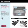 imageDelta Rivet 27 Inch Black Stainless Steel Undermount 16 Gauge Workstation Kitchen Sink Single Bowl in PVD Gunmetal Finish with WorkFlow Ledge and Accessories 95B903127SGSStainless Steel