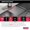 imageDelta Rivet 27 Inch Black Stainless Steel Undermount 16 Gauge Workstation Kitchen Sink Single Bowl in PVD Gunmetal Finish with WorkFlow Ledge and Accessories 95B903127SGSStainless Steel