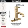 imageDelta Trinsic Touchless 1Hole Bathroom Faucet with Touch On Technology Gold Single Hole Bathroom Sink Faucet Metal PushPop Drain Assembly Champagne Bronze 559TLFCZMPUChampagne Bronze