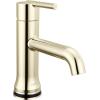 imageDelta Trinsic Touchless 1Hole Bathroom Faucet with Touch On Technology Gold Single Hole Bathroom Sink Faucet Metal PushPop Drain Assembly Champagne Bronze 559TLFCZMPUPolished Nickel