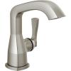 imageDelta 576LPUDST Stryke 12 GPM Single Hole Bathroom Faucet with Lever Handle and Diamond Seal Ceramic Disc Cartridges  Includes Optional Escutcheon  Lumicoat Champagne BronzeLumicoat Stainless