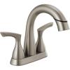 imageDelta Broadmoor Centerset Matte Black Bathroom Faucet with Sprayer 4 Inch 3 Hole Bathroom Sink Faucet with Pull Out Sprayer PushPop Drain Matte Black 25765LFBLPDSpotShield Stainless