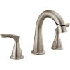 imageDelta Broadmoor Matte Black Bathroom Faucet with Sprayer 8 Inch 3 Hole Widespread Bathroom Sink Faucet with Pull Out Sprayer PushPop Drain Matte Black 35765LFBLPDSpotShield Stainless
