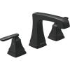 imageDelta Faucet Ashlyn Widespread Bathroom Faucet Matte Black Bathroom Sink Faucet 3 Hole Bathroom Faucet Diamnod Seal Valve Metal Drain Assembly Matte Black 3564BLMPUDSTMatte Black