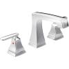 imageDelta Faucet Ashlyn Widespread Bathroom Faucet Matte Black Bathroom Sink Faucet 3 Hole Bathroom Faucet Diamnod Seal Valve Metal Drain Assembly Matte Black 3564BLMPUDSTChrome