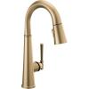 imageDelta Faucet Emmeline Bar Faucet Brushed Nickel Bar Sink Faucet Single Hole Wet Bar Faucets with Pull Down Sprayer Prep Sink Faucet Faucet for Bar Sink Lumicoat Arctic Stainless 9982ARPRDSTChampagne Bronze
