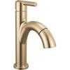 imageDelta Nicoli 1 Hole Pull Down Bathroom Faucet with Sprayer Brushed Nickel Single Hole Bathroom Sink Faucet with Pull Out Sprayer for Vanity PushPop Drain Stainless 15749LFSSPDChampagne Bronze