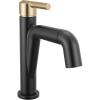 imageDelta Nicoli Brushed Gold Bathroom Faucet 1 Hole Single Hole Bathroom Sink Faucet for Vanity PushPop Drain Assembly Champagne Bronze 15849LFCZMatte Black  Champagne Bronze