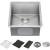 imageDelta Rivet 27 Inch Black Stainless Steel Undermount 16 Gauge Workstation Kitchen Sink Single Bowl in PVD Gunmetal Finish with WorkFlow Ledge and Accessories 95B903127SGSStainless Steel