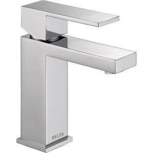 imageDelta 567LFBLGPMPP Modern Bathroom Faucet 10 GPM Water Flow Matte BlackChrome