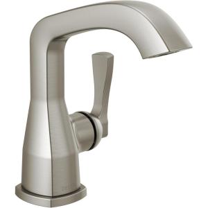 imageDelta 576LPUDST Stryke 12 GPM Single Hole Bathroom Faucet with Lever Handle and Diamond Seal Ceramic Disc Cartridges  Includes Optional Escutcheon  Lumicoat Champagne BronzeLumicoat Stainless