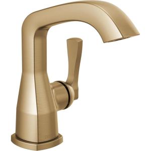 imageDelta 576LPUDST Stryke 12 GPM Single Hole Bathroom Faucet with Lever Handle and Diamond Seal Ceramic Disc Cartridges  Includes Optional Escutcheon  Lumicoat Champagne BronzeLumicoat Champagne Bronze