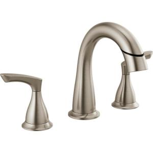 imageDelta Broadmoor Matte Black Bathroom Faucet with Sprayer 8 Inch 3 Hole Widespread Bathroom Sink Faucet with Pull Out Sprayer PushPop Drain Matte Black 35765LFBLPDSpotShield Stainless