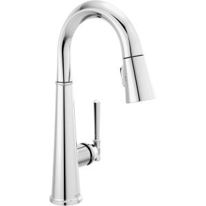 imageDelta Faucet Emmeline Bar Faucet Brushed Nickel Bar Sink Faucet Single Hole Wet Bar Faucets with Pull Down Sprayer Prep Sink Faucet Faucet for Bar Sink Lumicoat Arctic Stainless 9982ARPRDSTChrome