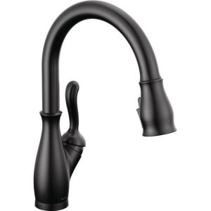 imageDelta Faucet Leland VoiceIQ Touchless Kitchen Faucet with Pull Down Sprayer Smart Faucet Alexa and Google Assistant Voice Activated Kitchen Sink Faucet Venetian Bronze 9178TVRBDSTMatte Black 9178TLBLDST