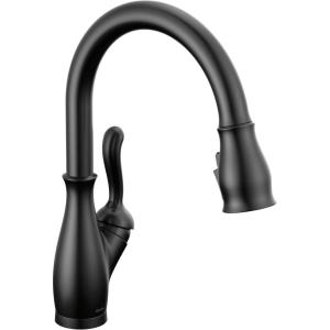 imageDelta Faucet Leland VoiceIQ Touchless Kitchen Faucet with Pull Down Sprayer Smart Faucet Alexa and Google Assistant Voice Activated Kitchen Sink Faucet Venetian Bronze 9178TVRBDSTMatte Black