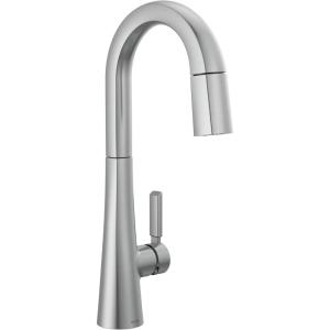 imageDelta Faucet Monrovia Matte Black Bar Faucet with Pull Down Sprayer Black Bar Sink Faucet Single Hole Wet Bar Faucets Single Hole Prep Sink Faucet Black Kitchen Faucet Matte Black 9991BLDSTLumicoat Arctic Stainless
