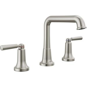 imageDelta Faucet Saylor Gold Widespread Bathroom Faucet 3 Hole Gold Bathroom Faucets Bathroom Sink Faucet with Diamond Seal Technology Metal Drain Assembly Champagne Bronze 3536CZMPUDSTStainless