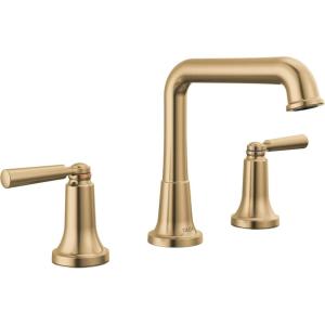 imageDelta Faucet Saylor Gold Widespread Bathroom Faucet 3 Hole Gold Bathroom Faucets Bathroom Sink Faucet with Diamond Seal Technology Metal Drain Assembly Champagne Bronze 3536CZMPUDSTChampagne Bronze
