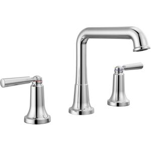 imageDelta Faucet Saylor Gold Widespread Bathroom Faucet 3 Hole Gold Bathroom Faucets Bathroom Sink Faucet with Diamond Seal Technology Metal Drain Assembly Champagne Bronze 3536CZMPUDSTChrome