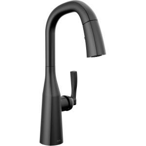 imageDelta Faucet Stryke Gold Bar Faucet with Pull Down Sprayer Bar Sink Faucet Single Hole Wet Bar Faucets with Pull Down Sprayer Prep Sink Faucet Lumicoat Champagne Bronze 9976CZPRDSTMatte Black