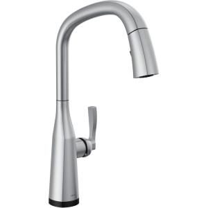 imageDelta Faucet Stryke VoiceIQ Touchless Kitchen Faucet with Pull Down Sprayer Smart Faucet Alexa and Google Assistant Voice Activated Gold Kitchen Faucet Lumicoat Champagne Bronze 9176TVCZPRDSTLumicoat Arctic Stainless