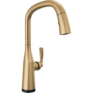 imageDelta Faucet Stryke VoiceIQ Touchless Kitchen Faucet with Pull Down Sprayer Smart Faucet Alexa and Google Assistant Voice Activated Gold Kitchen Faucet Lumicoat Champagne Bronze 9176TVCZPRDSTLumicoat Champagne Bronze