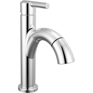 imageDelta Nicoli 1 Hole Pull Down Bathroom Faucet with Sprayer Brushed Nickel Single Hole Bathroom Sink Faucet with Pull Out Sprayer for Vanity PushPop Drain Stainless 15749LFSSPDChrome