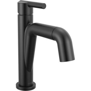 imageDelta Nicoli Brushed Gold Bathroom Faucet 1 Hole Single Hole Bathroom Sink Faucet for Vanity PushPop Drain Assembly Champagne Bronze 15849LFCZMatte Black