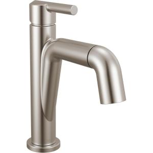 imageDelta Nicoli Brushed Gold Bathroom Faucet 1 Hole Single Hole Bathroom Sink Faucet for Vanity PushPop Drain Assembly Champagne Bronze 15849LFCZStainless