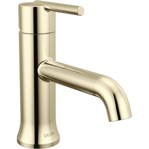imageDelta Trinsic Touchless 1Hole Bathroom Faucet with Touch On Technology Gold Single Hole Bathroom Sink Faucet Metal PushPop Drain Assembly Champagne Bronze 559TLFCZMPUPolished Nickel