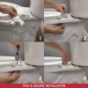 imageDELTA FAUCET 800903WH Morgan Round Front Standard Close Toilet Seat with Nonslip Seat Bumpers WhiteTransitional