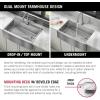 imageDELTA FAUCET Delta Lenta 30inch Retrofit Farmhouse Apron Front 16 Gauge Stainless Steel Single Bowl Kitchen Sink for UndermountDropIn Installation with Accessories 95J132T30SSS