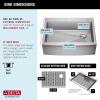 imageDELTA FAUCET Delta Lenta 30inch Retrofit Farmhouse Apron Front 16 Gauge Stainless Steel Single Bowl Kitchen Sink for UndermountDropIn Installation with Accessories 95J132T30SSS
