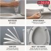 imageDELTA FAUCET Rubber Limited 803902NWH Sanborne Round Nightlight Toilet Seat with Slow Close and QuickRelease WhiteWith Nightlight  Potty Seat