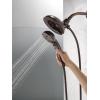 imageDelta 58480RBPK H2Okinetic In2ition 5Setting TwoinOne Hand Held Shower Head 175 GPM Water Flow Venetian BronzeVenetian Bronze