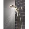 imageDelta 6Setting HydroRain Premium 2in1 Dual Shower Head with ProClean Spray Gold High Pressure Shower Head with Handheld Spray 175 GPM Flow Rate Lumicoat Champagne Bronze 56000CZPRLumicoat Polished Nickel