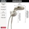 imageDelta 6Setting HydroRain Premium 2in1 Dual Shower Head with ProClean Spray Gold High Pressure Shower Head with Handheld Spray 175 GPM Flow Rate Lumicoat Champagne Bronze 56000CZPRLumicoat Stainless
