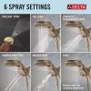 imageDelta 6Setting HydroRain Premium 2in1 Dual Shower Head with ProClean Spray Gold High Pressure Shower Head with Handheld Spray 175 GPM Flow Rate Lumicoat Champagne Bronze 56000CZPRLumicoat Champagne Bronze